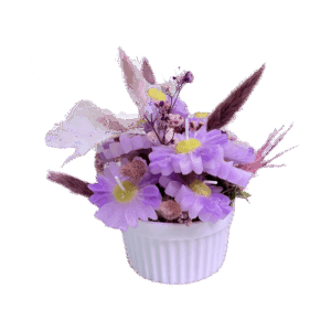 Purple & White Daisy Candle Bouquet