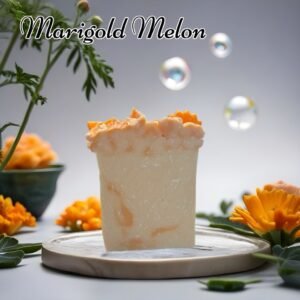 Marigold Melon Luxurious Bar Soap, Handmade HP Soap
